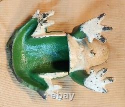 VTG Antique Cast Iron Frog 8 Lbs. 2 Piece Doorstop RARE