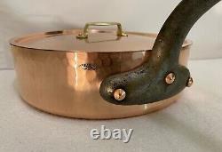 VTG E Dehillerin Paris France Copper Sauté Pan With Lid-12 3.2 MM 14.4 LBS