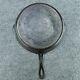 Vtg Griswold Cast Iron Skillet Frying Pan # 7 Large Block Logo Slant Heat Ring