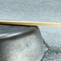 VTG GRISWOLD Cast Iron SKILLET Frying Pan # 7 LARGE BLOCK LOGO Slant Heat Ring