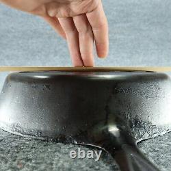 VTG GRISWOLD Cast Iron SKILLET Frying Pan # 7 LARGE BLOCK LOGO Slant Heat Ring