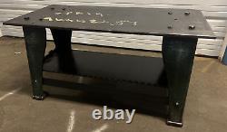 VTG Heavy Duty Industrial Cast Iron Legs/Steel Top Machine Shop Table. 437Lbs