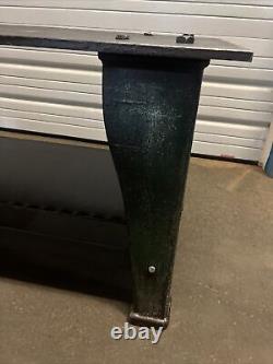 VTG Heavy Duty Industrial Cast Iron Legs/Steel Top Machine Shop Table. 437Lbs