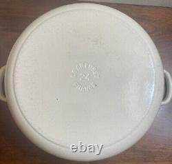 VTG Le Creuset Dutch Oven #24 Dune Cast Iron with Lid Made in France