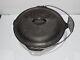 Vtg Lodge Cast Iron 7.5 Qt Cast Iron #10 Camp Dutch Oven With Bail Handle Beauty
