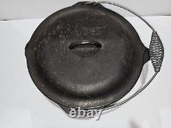 VTG Lodge Cast Iron 7.5 Qt Cast Iron #10 Camp Dutch Oven With Bail Handle Beauty