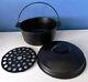 Vtg Rare Wagner Ware Sidney O Cast Iron Pot 1267 Withlid, Bail Handle & Drip Tray