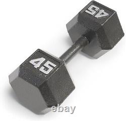 Versatile Cast Iron Hex Dumbbells (3-100 lbs) Durable, Space-Saving Design