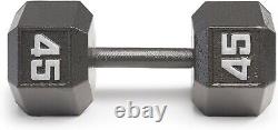 Versatile Cast Iron Hex Dumbbells (3-100 lbs) Durable, Space-Saving Design