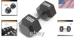 Versatile Cast Iron Hex Dumbbells 3lb to 100lb Sizes Available Individually