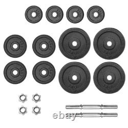 VidaXL 18 Piece Dumbbell Set 88.2 lb Cast Iron