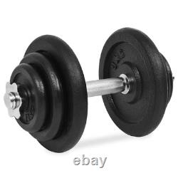 VidaXL 18 Piece Dumbbell Set 88.2 lb Cast Iron