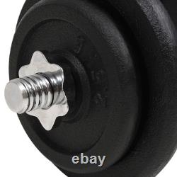 VidaXL 18 Piece Dumbbell Set 88.2 lb Cast Iron