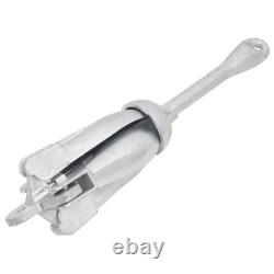 VidaXL Folding Anchor Silver 13.2 lb Hot Dip Galvanized Cast Iron
