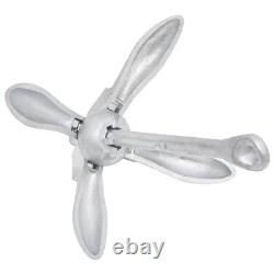 VidaXL Folding Anchor Silver 13.2 lb Hot Dip Galvanized Cast Iron