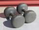 Vintage 1940s Gym Dumbells Cast Iron Hand Weights Strongman Barbells 25lbs Nice