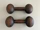 Vintage Antique Cast Iron Dumbbells Round Head Hand Weight 10 Lbs (20lbs Total)