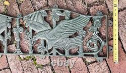 Vintage / Antique VICTORIAN EAGLE STYLE GARDEN BENCH Cast Iron Project