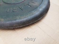 Vintage Billard Barbell 50lb Standard Weight Plate Cast Iron