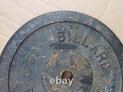 Vintage Billard Barbell 50lb Standard Weight Plate Cast Iron