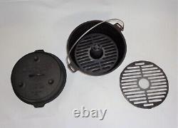 Vintage Camp Chef Cast Iron ULTIMATE Dutch Oven Roaster Convection Smoker Grill