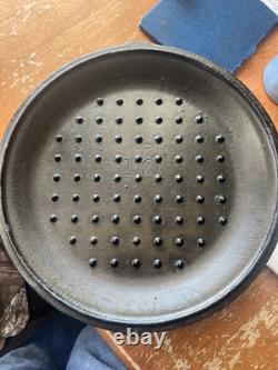 Vintage Cast Iron #12 DO DUTCH OVEN With Self Basting Lid & Handle USA made