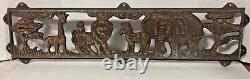 Vintage Cast Iron Animals Child's Bench Back 30 1/4