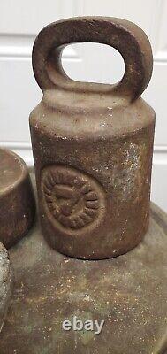 Vintage Cast Iron Balance Scale No 1 with Tray & Weights