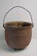 Vintage Cast Iron Bean Pot Bq8 Collectible Cauldron Metal Campfire 10lbs 3 Feet