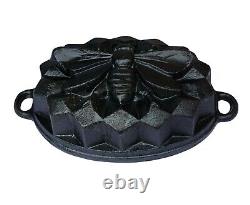 Vintage Cast Iron Bee pan Bee mold baking pan (# 16034)