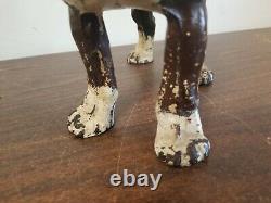 Vintage Cast Iron Boston Terrier Dog Door Stop 10 8lbs