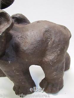 Vintage Cast Iron Elephant figural doorstop garden yard art large heavy 31lb