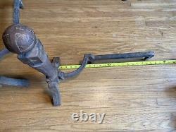 Vintage Cast Iron Fireplace Andirons Firedogs Knockers Mission Arts & Crafts