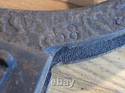 Vintage Cast Iron Fireplace Andirons Firedogs Knockers Mission Arts & Crafts