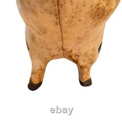 Vintage Cast Iron Flying Pig Folk Art Farmhouse Decor Spotted 13lbs 12x6 70's