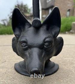 Vintage Cast Iron Fox Head Doorstop, Weight 8Lbs & Height 13 1/4