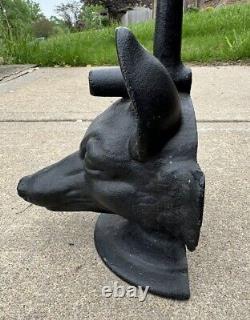 Vintage Cast Iron Fox Head Doorstop, Weight 8Lbs & Height 13 1/4