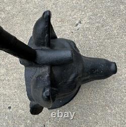 Vintage Cast Iron Fox Head Doorstop, Weight 8Lbs & Height 13 1/4