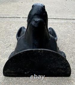 Vintage Cast Iron Fox Head Doorstop, Weight 8Lbs & Height 13 1/4