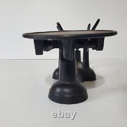 Vintage Cast Iron Standard Scale With Tray 2lb Counter Weight Antique Black