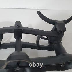 Vintage Cast Iron Standard Scale With Tray 2lb Counter Weight Antique Black