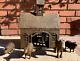 Vintage Cast Iron Stock Farm Barn + 4 Animals (pig, Horse, Sheep, Cow)