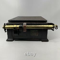 Vintage Cast Iron Triner All Steel Parcel Post Postage Scale 100 Lb Capacity