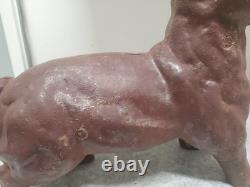 Vintage Cast Iron WILD RABBIT LARGE Door Stop Yard Pool Ornament 10 lbs +