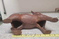 Vintage Cast Iron WILD RABBIT LARGE Door Stop Yard Pool Ornament 10 lbs +