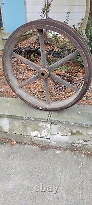Vintage Cast Iron Wire Spool Reel Wheel 31.5 x 4 INDUSTRIAL factory 98 LBS