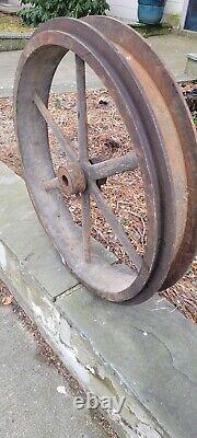 Vintage Cast Iron Wire Spool Reel Wheel 31.5 x 4 INDUSTRIAL factory 98 LBS