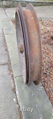 Vintage Cast Iron Wire Spool Reel Wheel 31.5 x 4 INDUSTRIAL factory 98 LBS