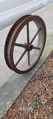 Vintage Cast Iron Wire Spool Reel Wheel 31.5 x 4 INDUSTRIAL factory 98 LBS