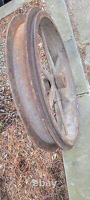 Vintage Cast Iron Wire Spool Reel Wheel 31.5 x 4 INDUSTRIAL factory 98 LBS